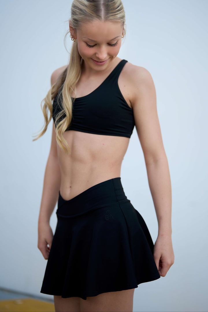 Cross-Over Skirt Black