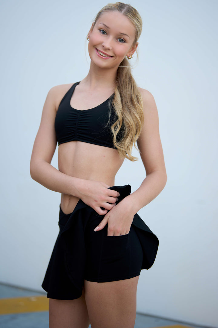 Cross-Over Skirt Black