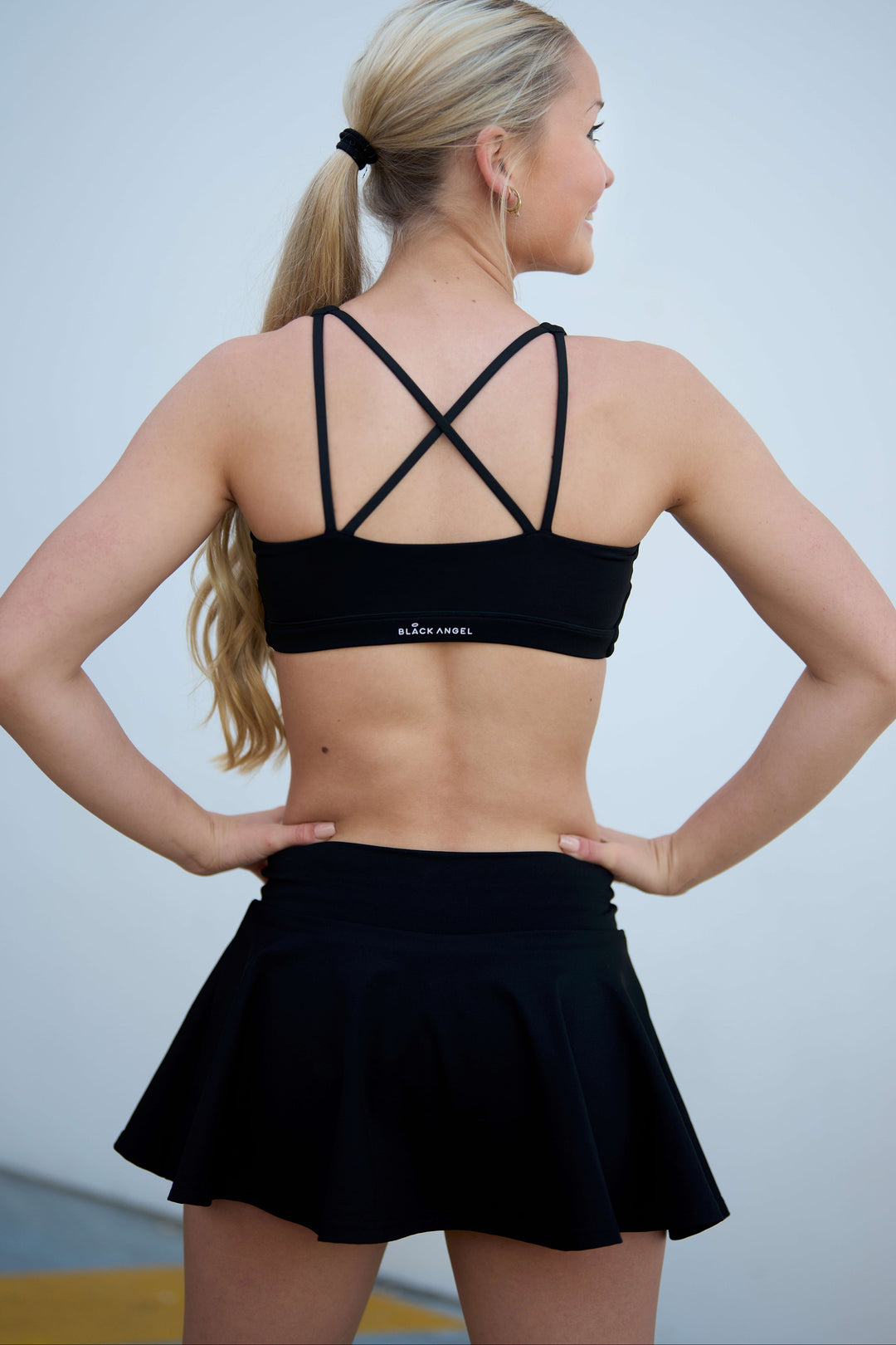 Cross-Over Skirt Black