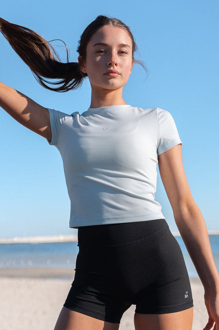 Basic Blue Baby Tee